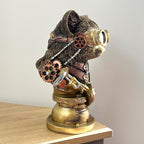32.5cm Steampunk Cat Bust Ornament / Statue - Resin