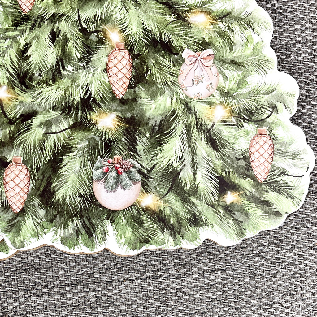 Set of 4 Christmas Tree Placemats – Cork