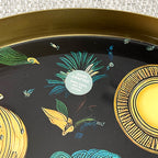 32cm Metal Decorative Tray - Indian Temple Design