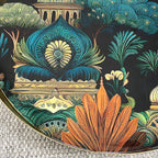 32cm Metal Decorative Tray - Indian Temple Design