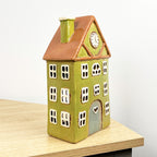 26cm Large Green House Tealight Holder – Ceramic