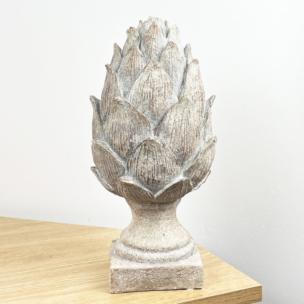 30.5cm Rustic Artichoke Ornament – Resin