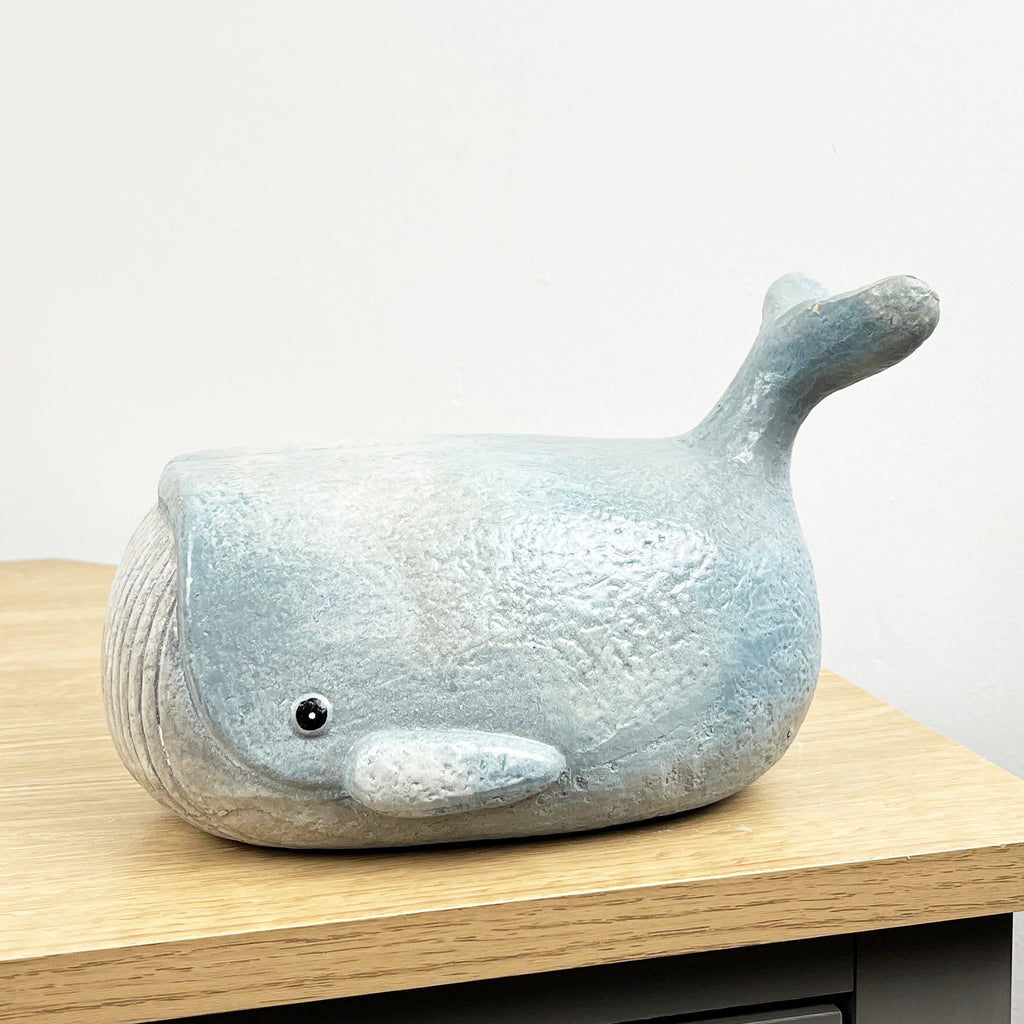21cm Rustic Whale Ornament - Ceramic