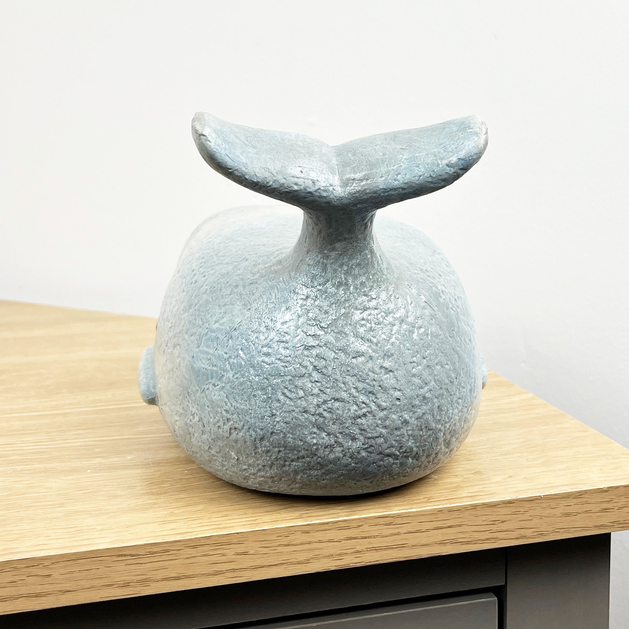 21cm Rustic Whale Ornament - Ceramic