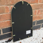 25cm x 45cm Rustic Window Arch Wall Mirror – Metal Frame
