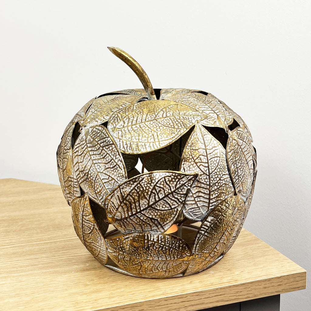 Large Apple Tealight Candle Holder / Ornament – Metal