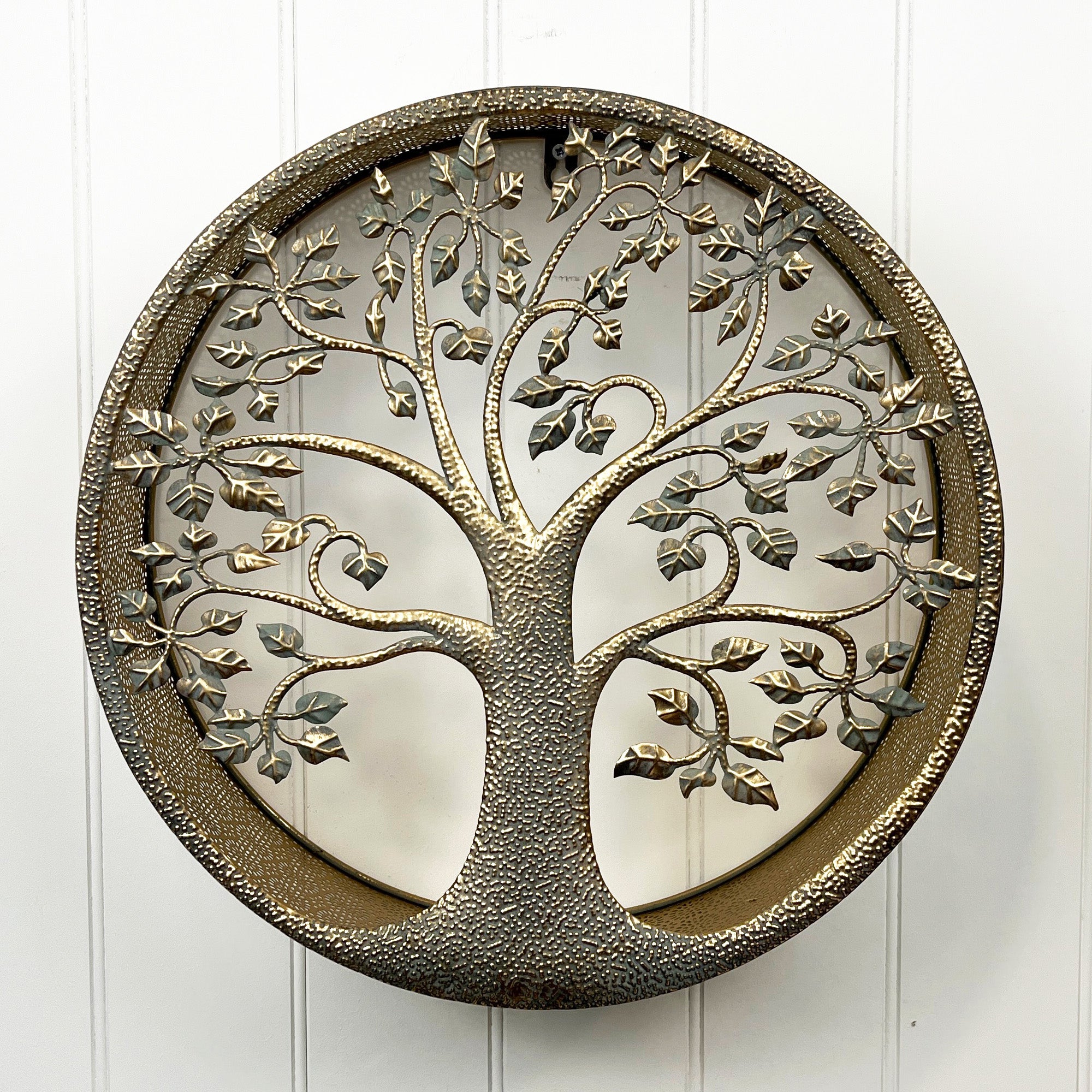 40cm Round Tree of Life Wall Art - Gold