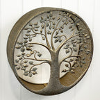 40cm Round Tree of Life Wall Art - Gold