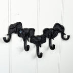 Elephant Trunk Wall Hooks / Key Rack - Cast Iron