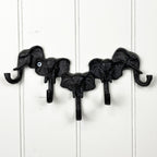 Elephant Trunk Wall Hooks / Key Rack - Cast Iron