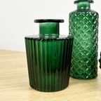 3 Piece Glass Bud Vase Set - Green