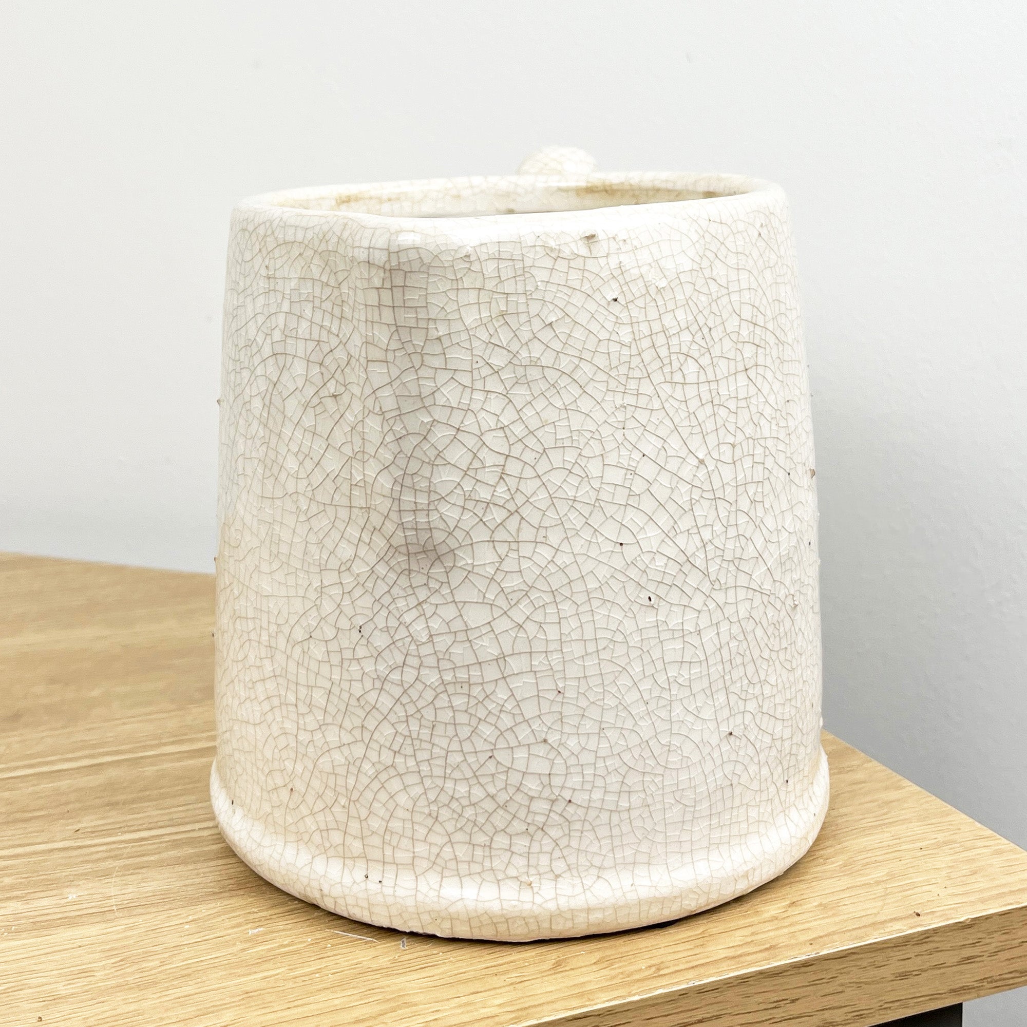 15cm Crackle Glazed Rustic Kitchen Utensil Storage Jug – Ceramic