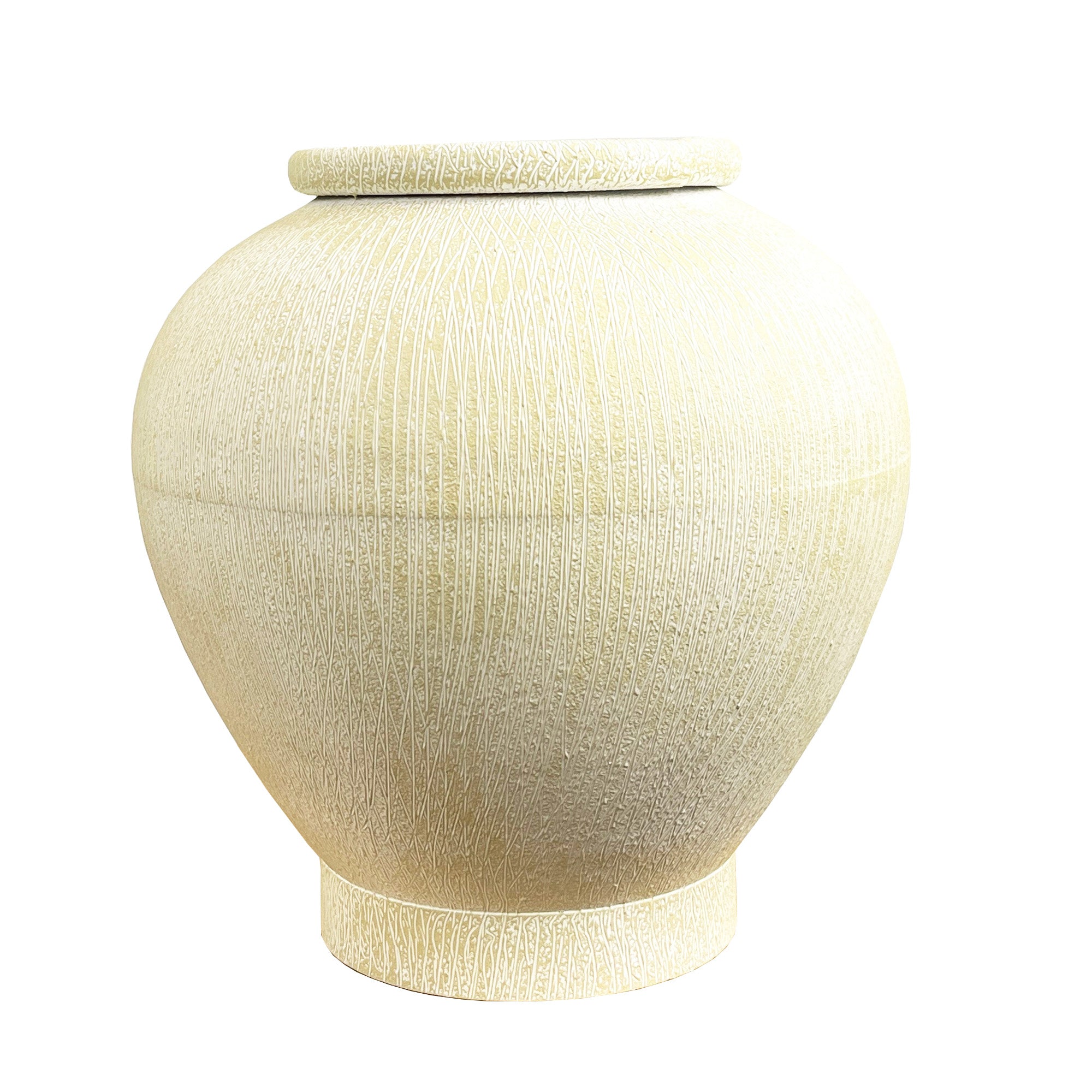 30cm Tall Large Decorative Vase - Metal Stone Effect Finish