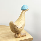 20.5cm Rustic Toadstool Hat Duck Ornament - Resin