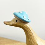20.5cm Rustic Toadstool Hat Duck Ornament - Resin