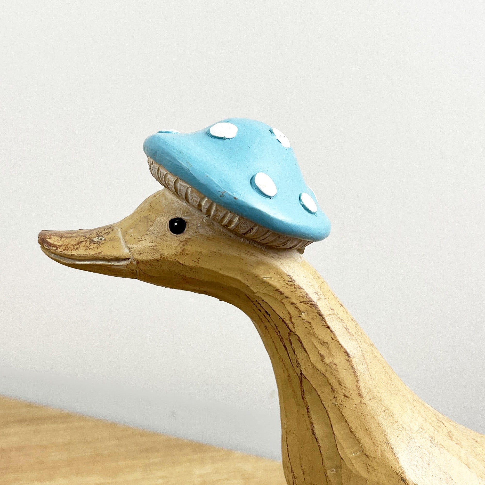 20.5cm Rustic Toadstool Hat Duck Ornament - Resin