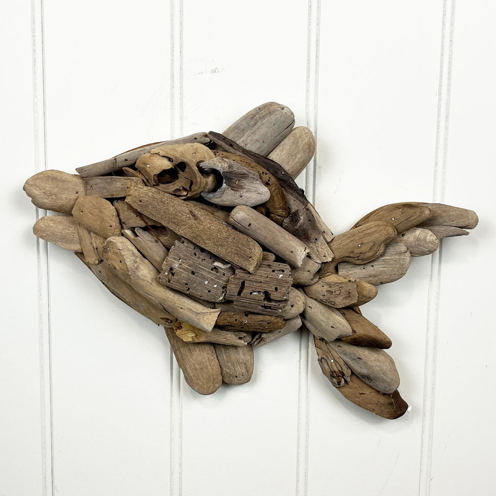 34cm Driftwood Fish Wall Decoration