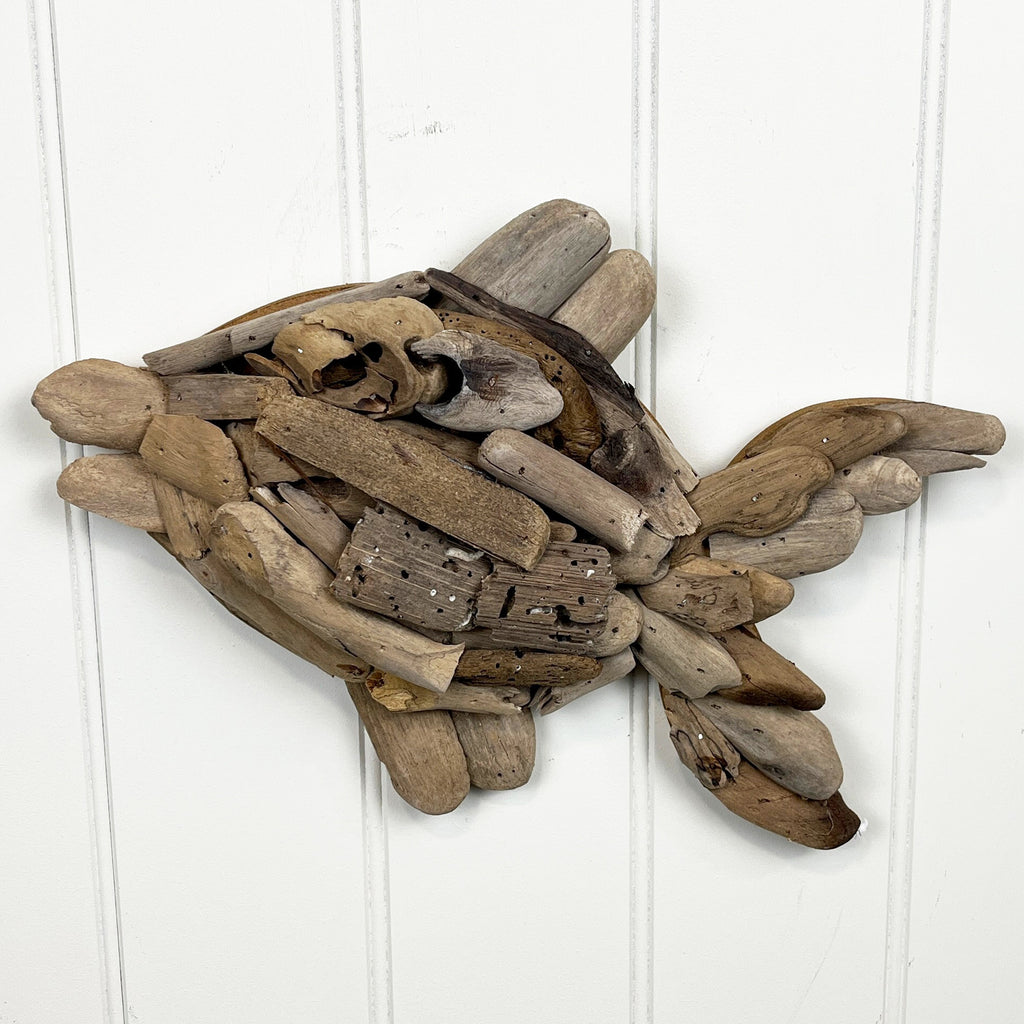 34cm Driftwood Fish Wall Decoration