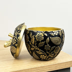 13.5cm Floral Apple Ornament / Trinket Pot - Resin