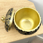 13.5cm Floral Apple Ornament / Trinket Pot - Resin