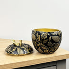 13.5cm Floral Apple Ornament / Trinket Pot - Resin