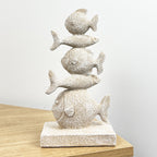 25.5cm Nautical Tower of Fish Ornament – Resin