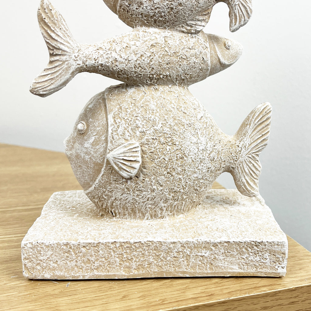 25.5cm Nautical Tower of Fish Ornament – Resin