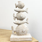 25.5cm Nautical Tower of Fish Ornament – Resin