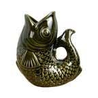 15.5cm Small Nautical Fish Jug Ornament - Dark Green