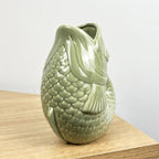 15.5cm Small Nautical Fish Jug Ornament - Green