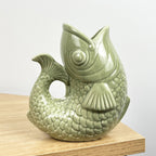 15.5cm Small Nautical Fish Jug Ornament - Green