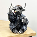 18cm Rude Middle Finger Highland Cow Ornament – Resin