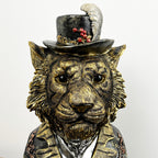 37cm Large Tiger Bust Ornament - Resin