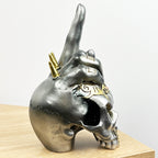 18.5cm Middle Finger Skull Ornament – Resin