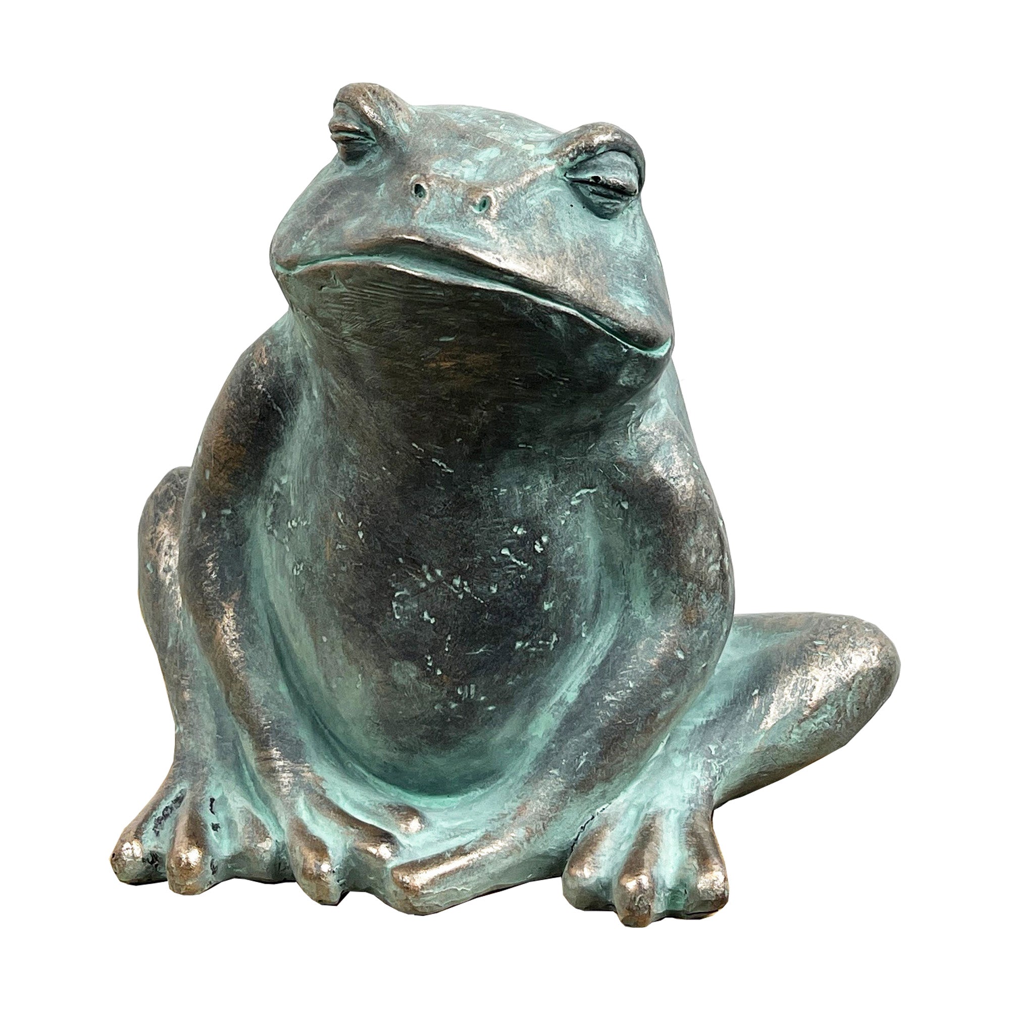 17cm Resin Frog Ornament – Patina Style Finish