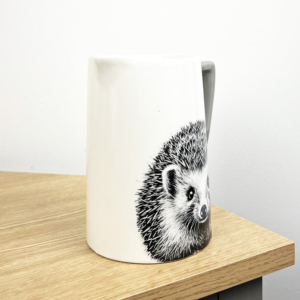 15cm White Hedgehog Utensil Storage Pot Jug - Ceramic