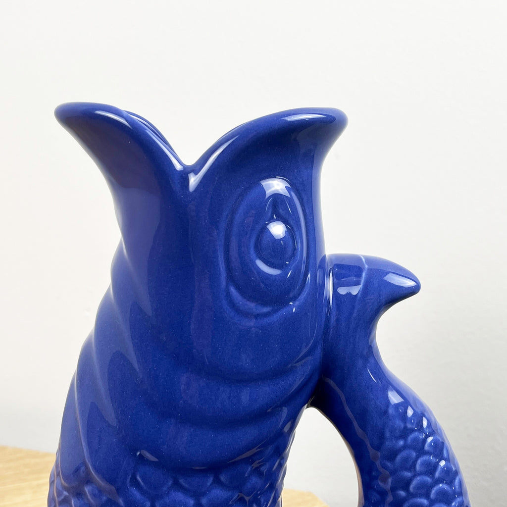 20.5cm Tall Nautical Fish Jug Ornament - Blue