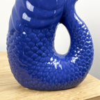20.5cm Tall Nautical Fish Jug Ornament - Blue