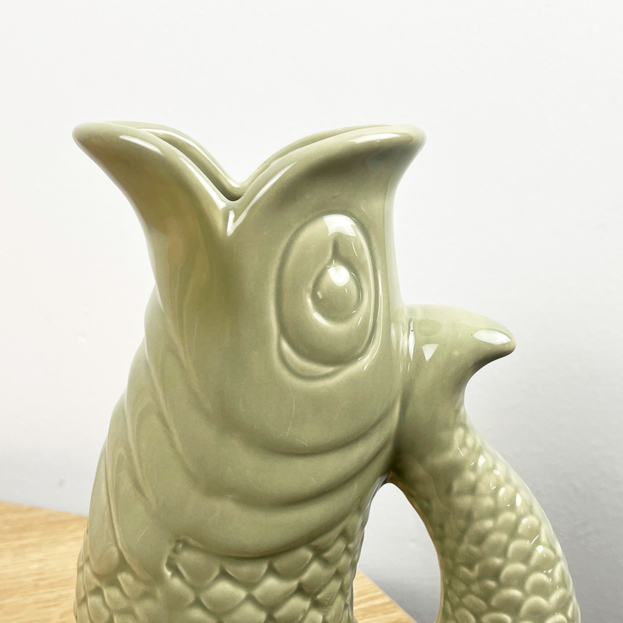 20.5cm Tall Nautical Fish Jug Ornament - Green