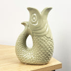 20.5cm Tall Nautical Fish Jug Ornament - Green