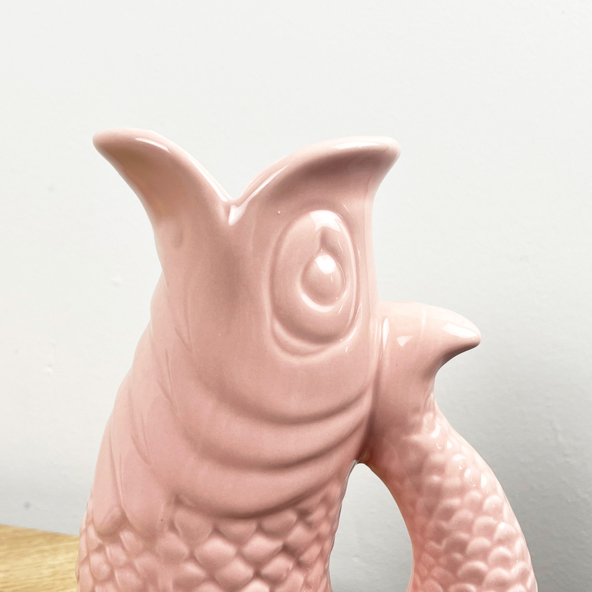 20.5cm Tall Nautical Fish Jug Ornament - Pastel Pink