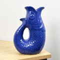 26.5cm Nautical Fish Jug Ornament - Blue