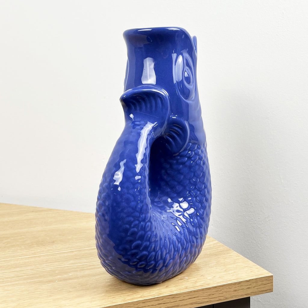 26.5cm Nautical Fish Jug Ornament - Blue