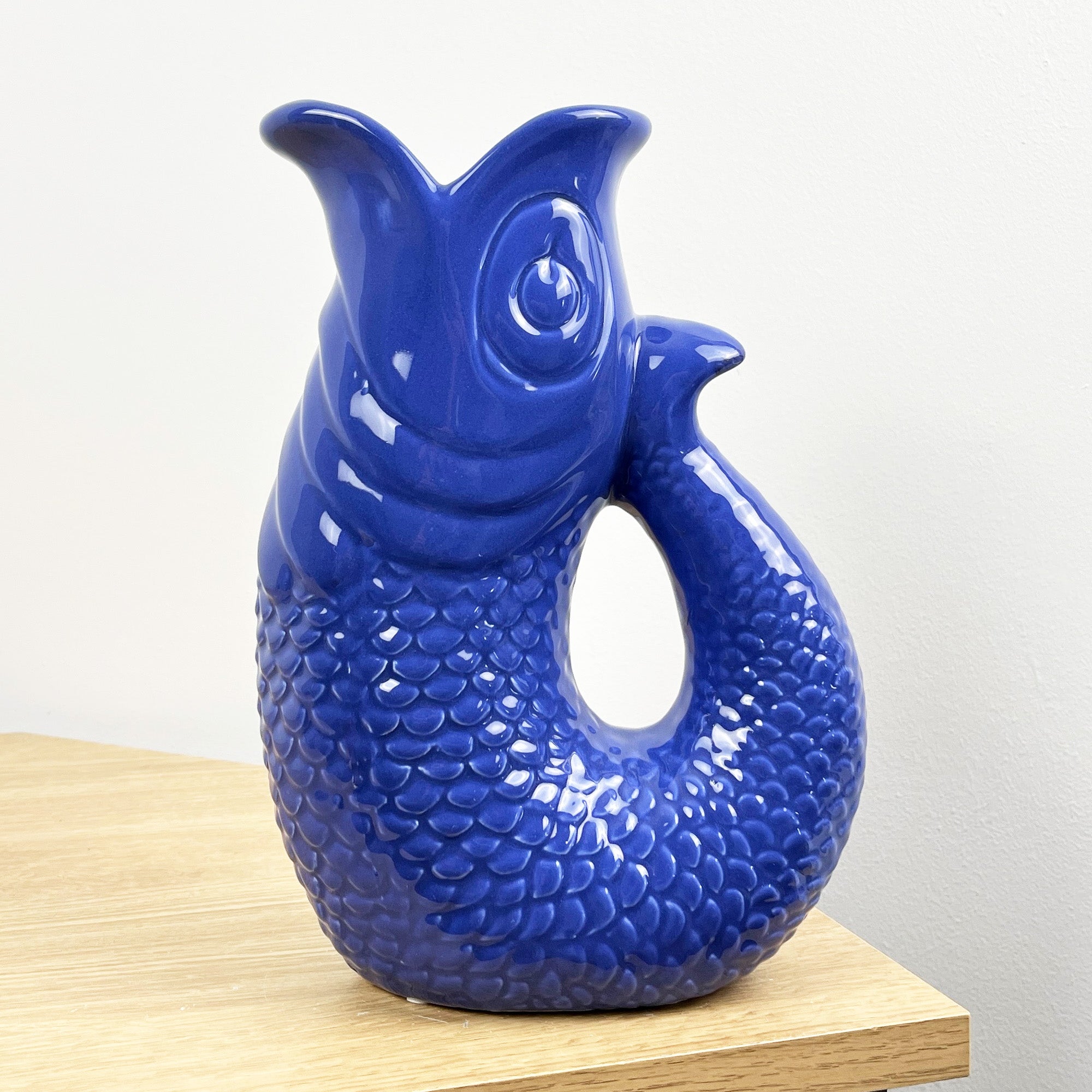 26.5cm Nautical Fish Jug Ornament - Blue