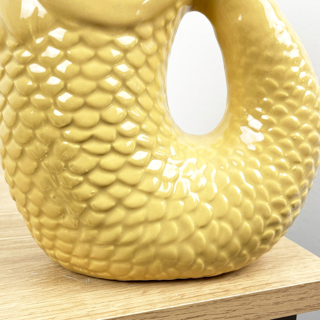 26.5cm Nautical Fish Jug Ornament - Yellow