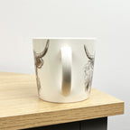 4 x 350ml Highland Cow Ceramic Mugs