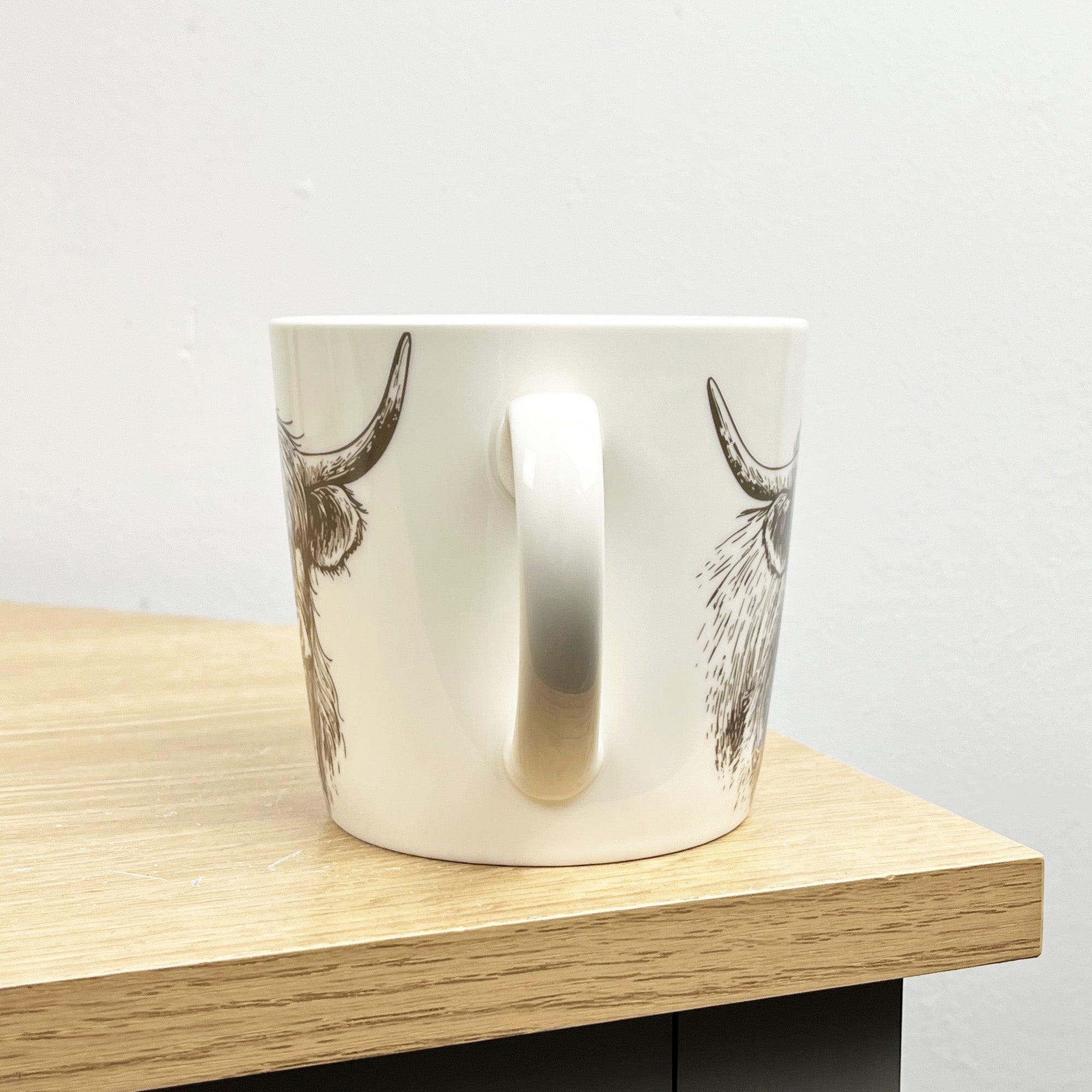 2 x 350ml Highland Cow Ceramic Mugs