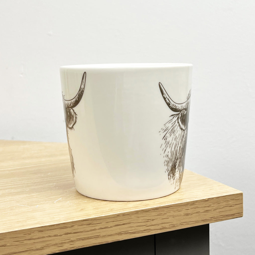 2 x 350ml Highland Cow Ceramic Mugs