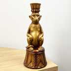 Set of 2 Gold Monkey Candle Stick Holders - Resin