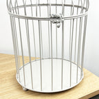 42cm Tall Round Decorative Metal Bird Cage – Grey